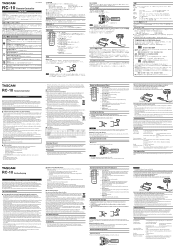 TEAC RC-10 User Guide