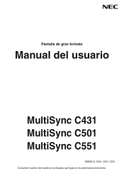 NEC C551 User Manual - Spanish