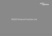 Optoma ZU860 RS232 Protocol Function List