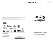 Sony BDP-BX58 Operating Instructions