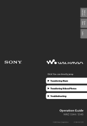 Sony NWZ-S544VLT Operating Guide