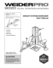 Weider Pro 9020 English Manual