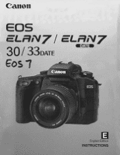Canon EOS ELAN 7/7E EOS ELAN 7 Instruction Manual