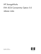 HP EVA3000 HP StorageWorks EVA iSCSI Connectivity Option 5.0 release notes (5697-6714, August 2007)