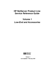HP LH4r HP Netserver Service Handbook, Volume 1 - Low End
