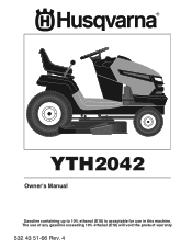 Husqvarna YTH2042 Owners Manual