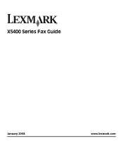 Lexmark X5410 Fax Guide