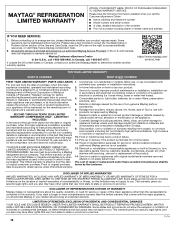 Maytag MRT118FFFZ Warranty Information