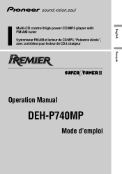 Pioneer DEH-P740MP Owner's Manual