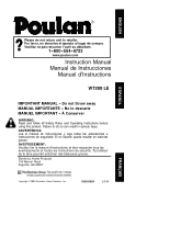 Poulan WT200 User Manual