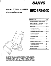 Sanyo HECSR1000K Owners Manual