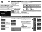 Sony KDF-46E3000 Quick Setup Guide