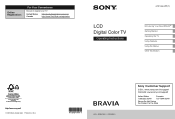 Sony KDL-22BX300 Operating Instructions