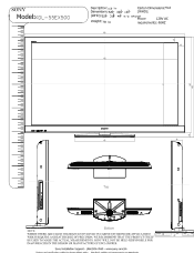 Sony KDL-55EX500 Dimensions Diagram