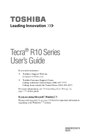 Toshiba Tecra R10 User Manual