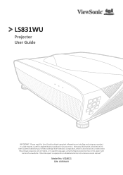 ViewSonic LS831WU - 4500 Lumens WUXGA Ultra Short Throw Laser Projector with HV Keystone and 4 Corner Adjustment User Guide