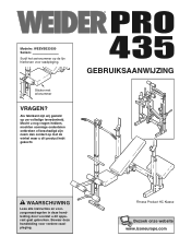 Weider Pro 435 Bench Dutch Manual