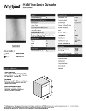 Whirlpool WDF331PAHW Specification Sheet