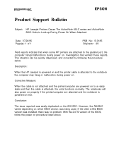 Epson ActionNote 4SLC2/50 Product Support Bulletin(s)