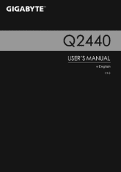 Gigabyte Q2440 Manual