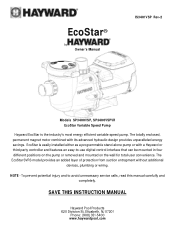 Hayward Variable Speed Pump Owners Manual