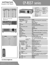 Hitachi CP-RS57 Brochure