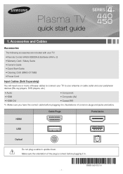 Samsung PN43E450A1F Quick Guide Easy Manual Ver.1.0 (English)