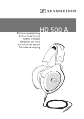 Sennheiser HD 500A Instructions for Use