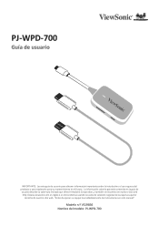 ViewSonic PJ-WPD-700 User Guide Espanol