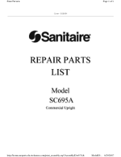 Electrolux SC695A Parts List