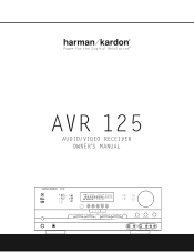 Harman Kardon AVR 125 Owners Manual