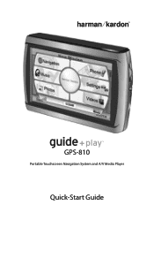 Harman Kardon GPS-810NA Quick Start Guide