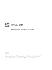 HP Mini 5102 HP Mini 5102 - Maintenance and Service Guide