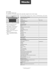 Miele H 7270 BM Product sheet