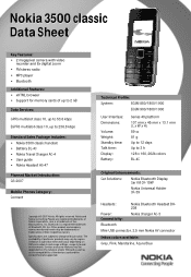 Nokia 3500 classic Brochure