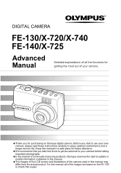 Olympus FE 130 FE-140 Advanced Manual (English)