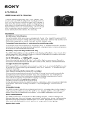 Sony ILCE-5000L Marketing Specifications (Black model)