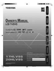 Toshiba 17HLV85 User Manual