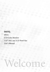 BenQ FP531 BLACK User Manual