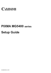 Canon PIXMA MG5422 Setup Guide