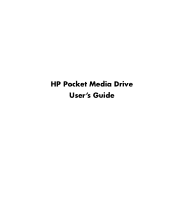 HP KC783AA HP PD1600, PD2500 PD5000 Pocket Media Drive  -  User's Guide