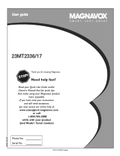 Magnavox 23MT2336 User manual,  English (US)