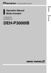 Pioneer DEH-P3000 Owner's Manual