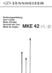 Sennheiser MKE 42 Instructions for Use