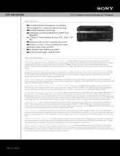 Sony STR-DA4300ES Marketing Specifications