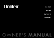 Uniden CLX465 English Owners Manual