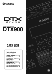 Yamaha DTX900 Data List