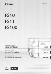 Canon FS11 FS10/FS11/FS100 Instruction Manual