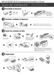 Epson XP-610 Installation Guide (Spanish)