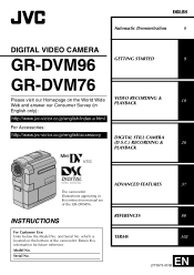 JVC GR-DVM76U User Manual